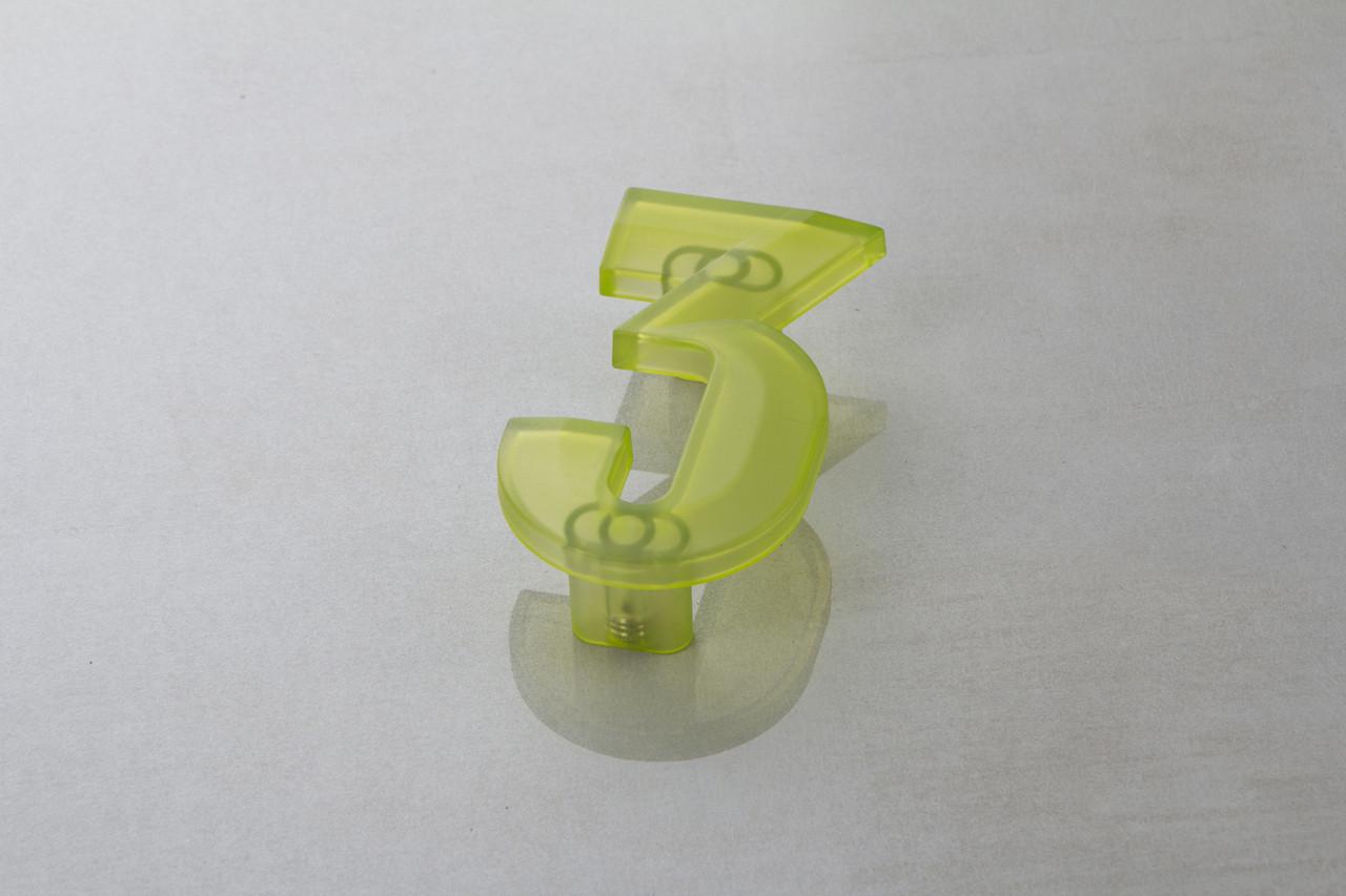 Мебельная ручка Poliplast цифра тройка РП-3 Прозрачный зеленый (16135) - фото 1 Мебельная ручка Poliplast цифра тройка РП-3 Прозрачный зеленый (16135) - фото 1