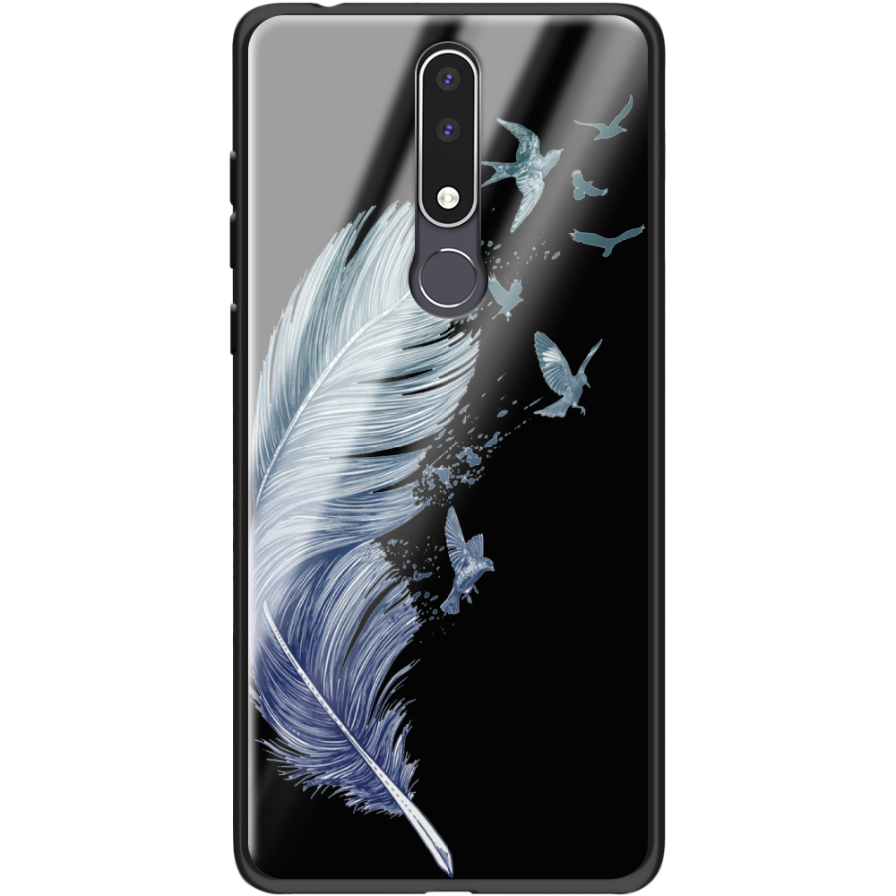 Чохол BoxFace Nokia 3.1 Plus Feather Чорний силікон зі склом (36116-cc38-37737) - фото 3