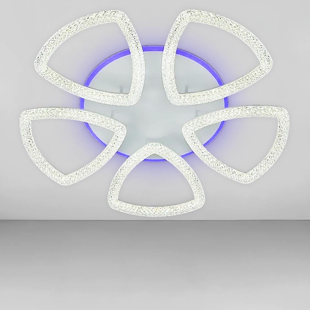 Люстра потолочная светодиодная Light House SC-19178/5C WH/PK/BU/PL 2,4 G 140W/14W 710х100 мм Белый