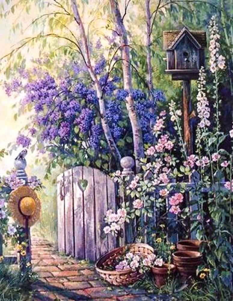 Алмазная мозаика на подрамнике Красочный Сад 40x50 см (DIY-178332)