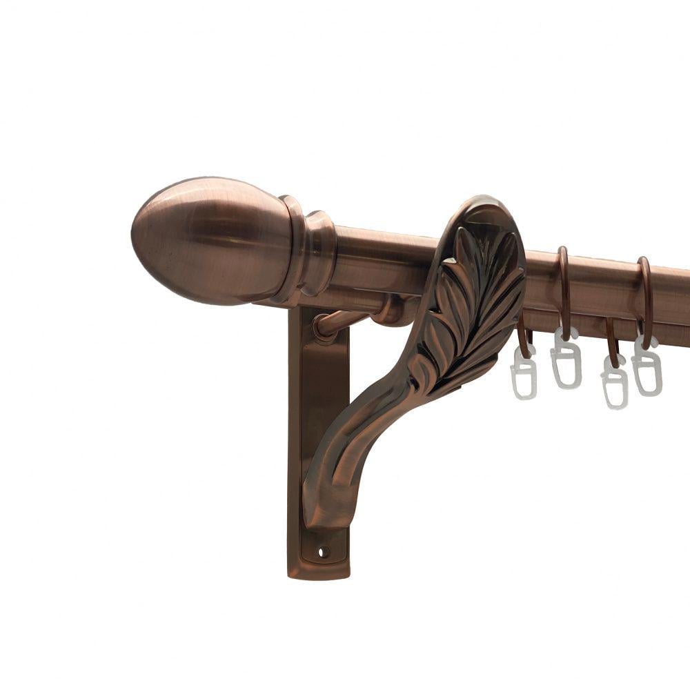 Карниз металлический Orvit Белуно двухрядный ретро/гладкая труба/кольцо металлическое Медь 25/19 мм 300 см (00-00009869)
