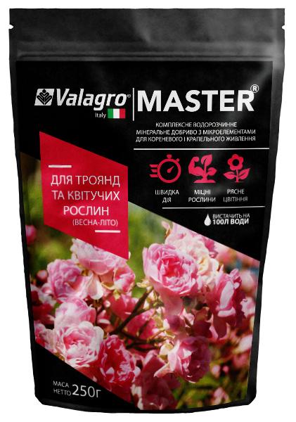 Удобрение комплексное минеральное для роз и цветущих растений TM Rosla Master NPK 15.5.30 весна-лето 250 г