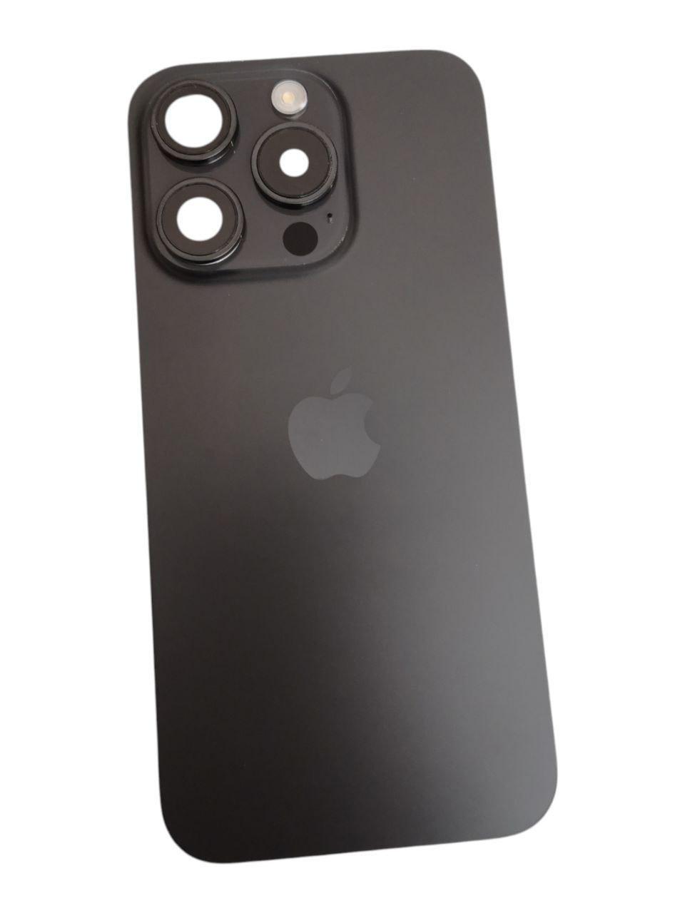 Крышка задняя стеклянная для Iphone 15 Pro с MagSafe Black Titanium (000012680)