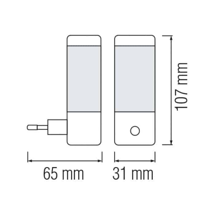 Нічник Horoz LED 0,4 W 25 Lm 220-240 V 31x107 мм (32082-1) - фото 2