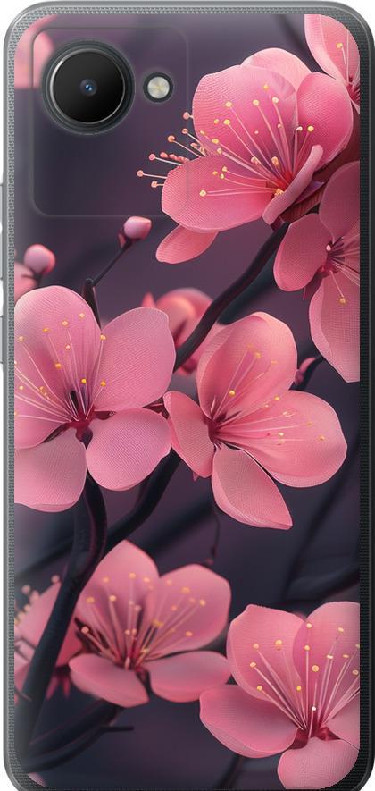 Чехол на Realme C30 Пурпурная сакура (6075u-2700-42517)