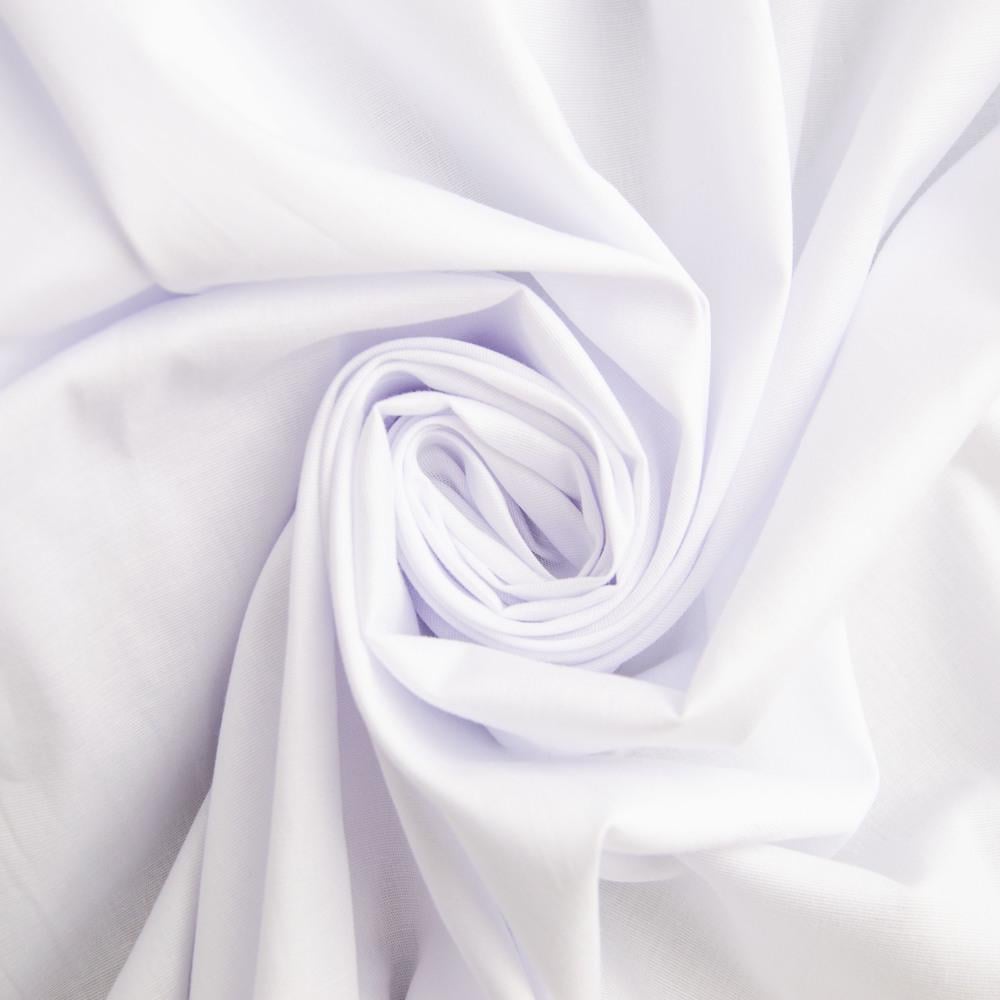 Ткань поплин IDEIA cotton 120 г/м2 натуральная с эластаном 140 см Белый (27671)