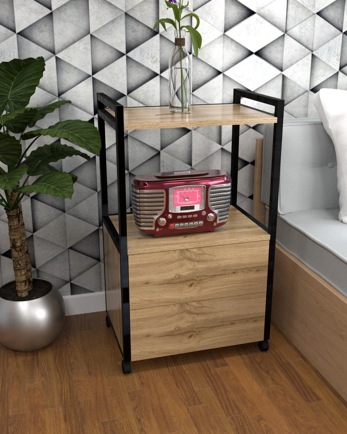 Тумба на колесах EcoLoft Ритм DSP-1394-1 в стиле лофт (32199632)