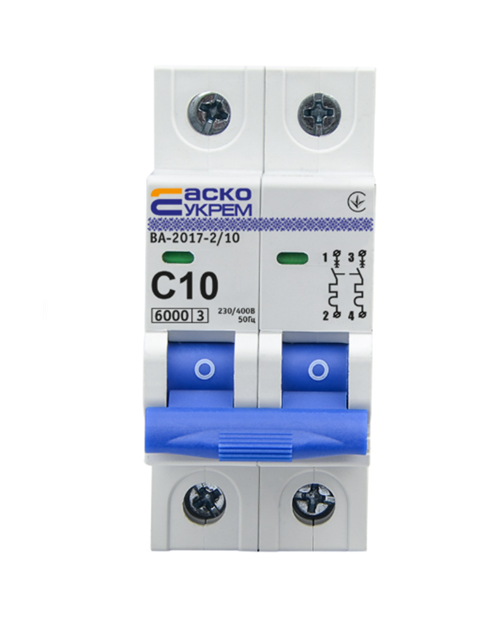 Автоматический выключатель АСКО-УКРЕМ ВА-2017/С 2р 10А A0010170011