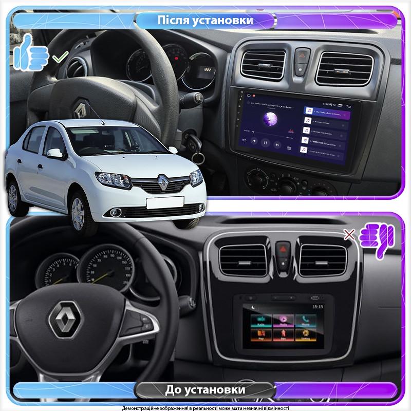Магнитола штатная Lesko для Renault Logan II ver 2 2012-2018 экран 9" 6/128Gb 4G Wi-Fi GPS Top - фото 2