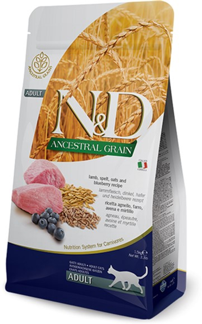 Корм для кошек взрослых Фарміна N&D LG LAMB & BLUEBERRY низкозерновой 10 кг (24923)