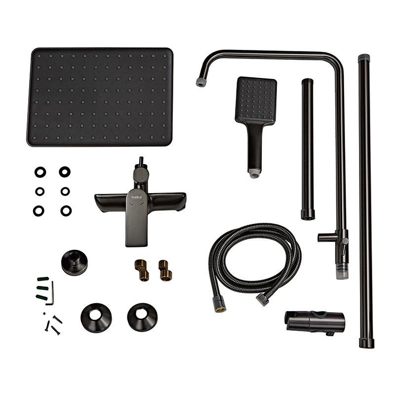 Душевая колонна со смесителем и удлинителем в комплекте Haiba Alex 003-J Graphite (HB3996) - фото 5 Душевая колонна со смесителем и удлинителем в комплекте Haiba Alex 003-J Graphite (HB3996) - фото 5