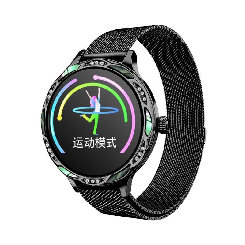 Женский смарт-браслет SUNROZ M9 1,04" IP68 Черный (SUN6239)