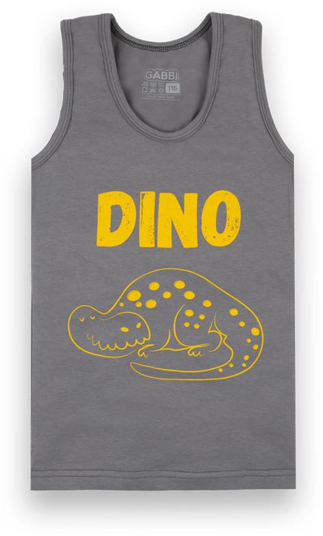 Майка детская хлопковая для мальчика Gabbi MKM-21-6 Dino 128 см Темно-серый (13121)