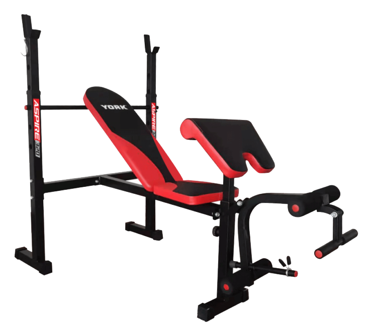 Лава для жиму York Fitness ASPIRE 320 зі стійкою для штанги та партою Скотта (3737)