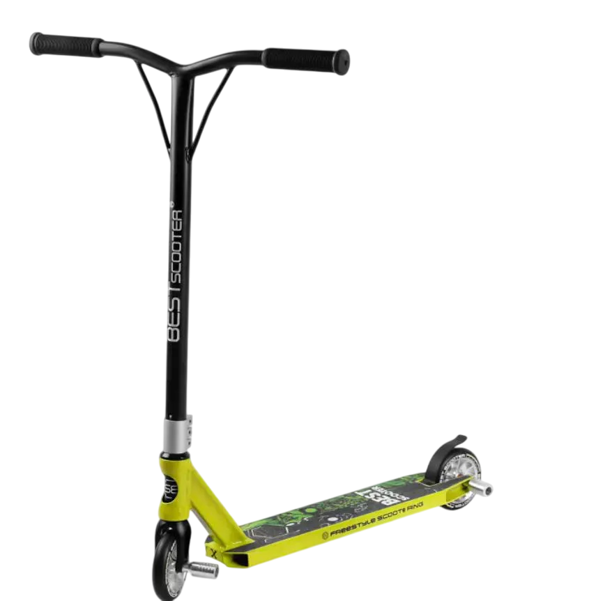 Самокат трюковый 57870 ПЕГИ/HIC-система/алюминиевый диск и дека Салатовый (106841)