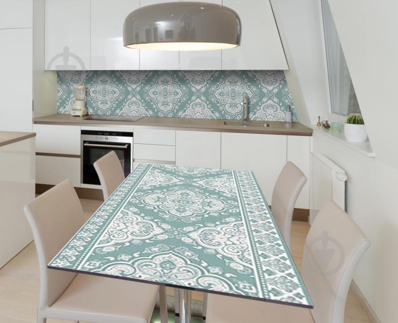 Наклейка 3Д виниловая на стол Zatarga «Шёлковая скатерть» 600х1200 мм для домов, квартир, столов, кофейн, кафе Наклейка 3Д виниловая на стол Zatarga «Шёлковая скатерть» 600х1200 мм для домов, квартир, столов, кофейн, кафе