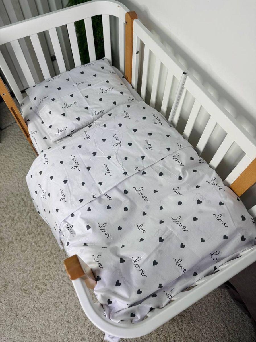 Комплект постільної білизни дитячий наволочка/підковдра/простирадло 120х60 см (7727)