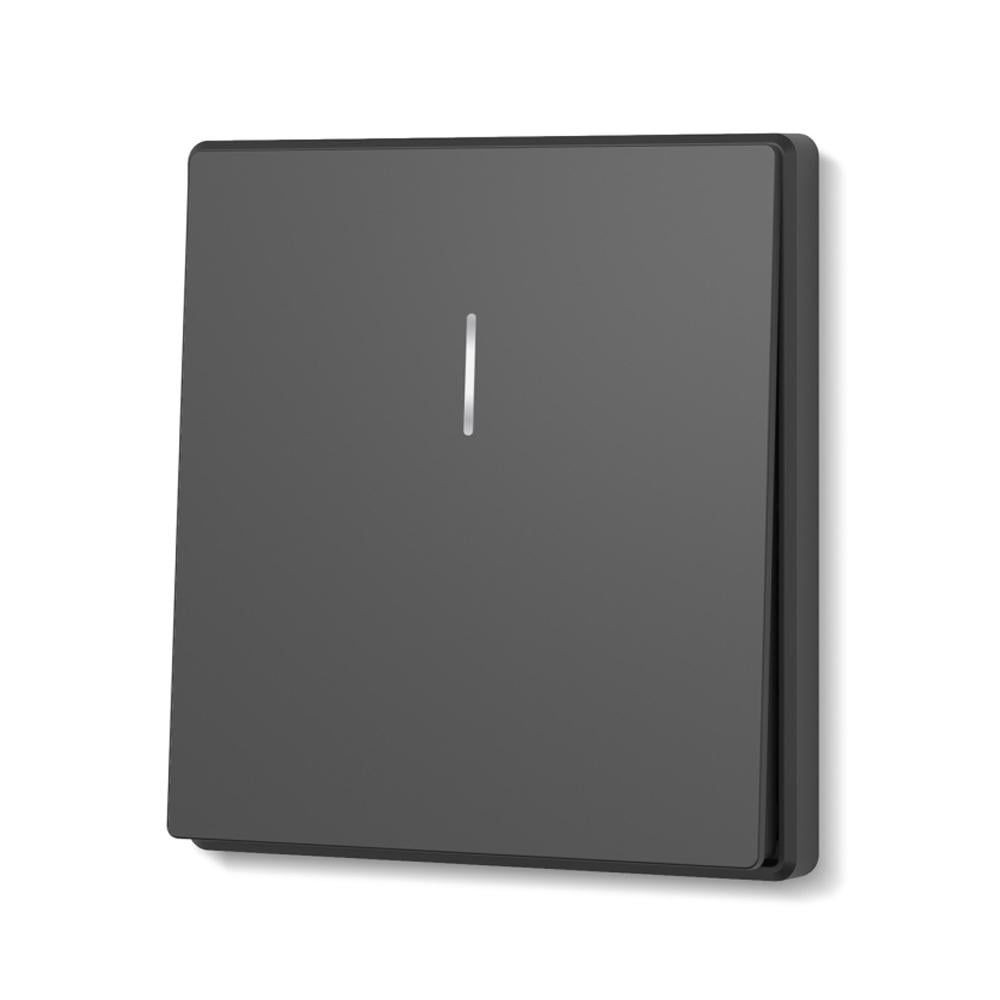 Выключатель одноклавишный Video Nota с подсветкой Угольно-черный (31578540)