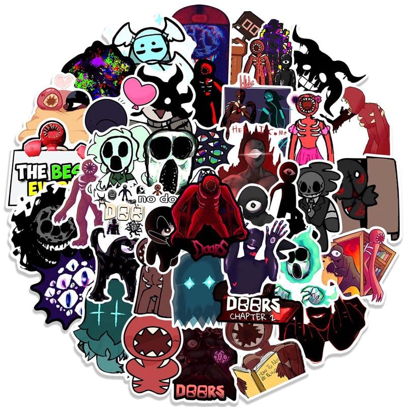 Наклейки Роблокс Дорс 50 персонажей (арт EPC11922M) Наклейки Роблокс Дорс 50 персонажей (арт EPC11922M)