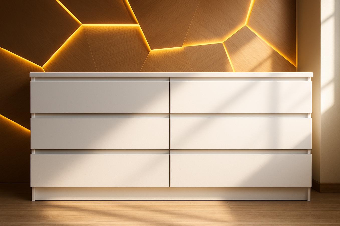 Комод для одежды Мастер Форм Брайт 1500х376х730 мм Белый (20071)