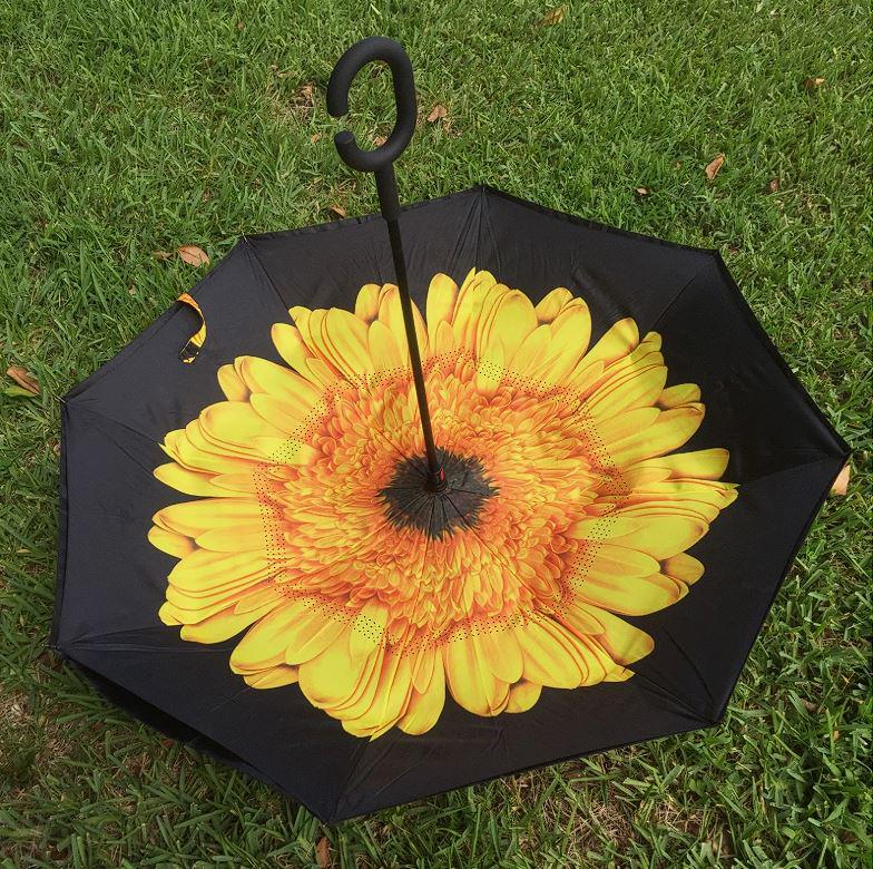 Зонтик обратного сложения Sunflower 8 спиц купол 120 см (30241) - фото 5 Зонтик обратного сложения Sunflower 8 спиц купол 120 см (30241) - фото 5