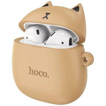 Наушники Hoco Bluetooth беспроводные с кошачьими ушками Карамельный (EW45-1)