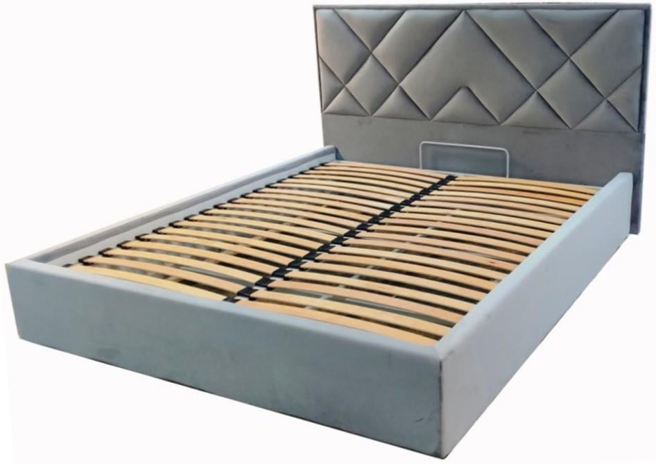 Кровать двуспальная Dracar Premium Simple с дополнительной металлической цельносварной рамой 140х190 см Синий