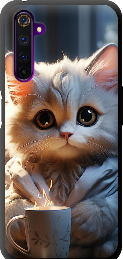 Чехол на Realme 6 Pro White cat (5646b-1893-42517)