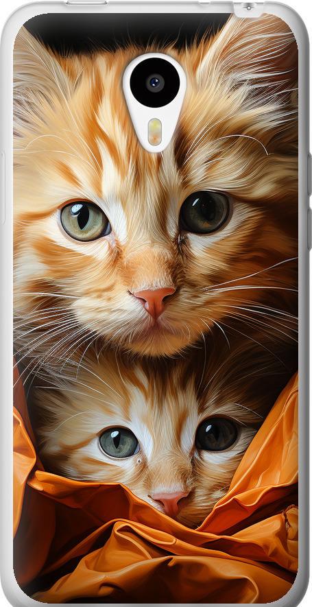 Чехол на Meizu M1/M1 mini Котики 2 (5664u-188-42517) Чехол на Meizu M1/M1 mini Котики 2 (5664u-188-42517)