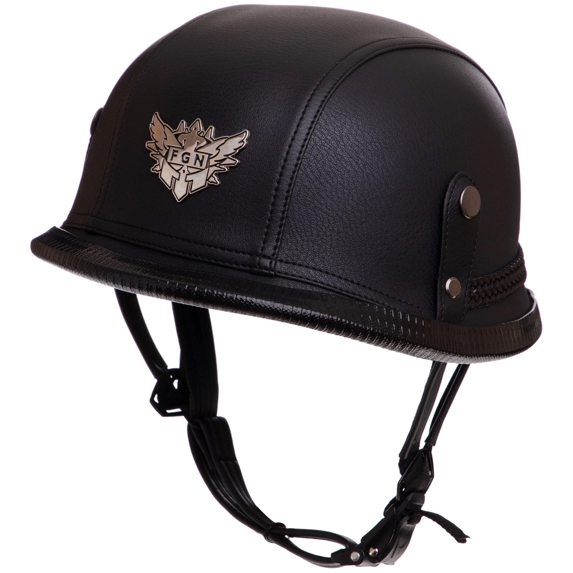 Мотошлем открытый Ретро-Каска KCO 296 M р. 55-58 Черный (AN009222)