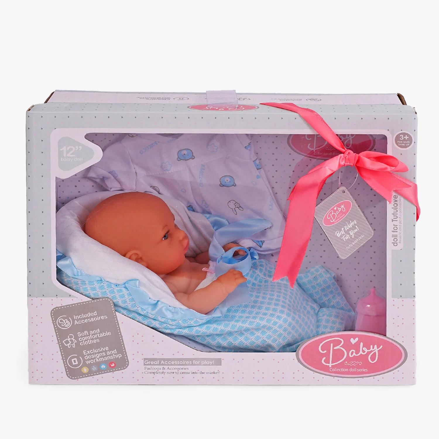 Пупс 9576/18 пьет из бутылочки/аксессуары/в коробке 29 см (24767322)