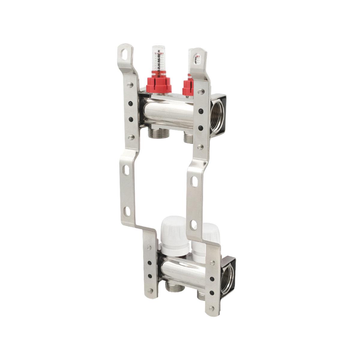 Коллектор Polmark 1x3/4 2 выхода с термоклапанами и расходомерами PBMF102 - фото 2 Коллектор Polmark 1x3/4 2 выхода с термоклапанами и расходомерами PBMF102 - фото 2