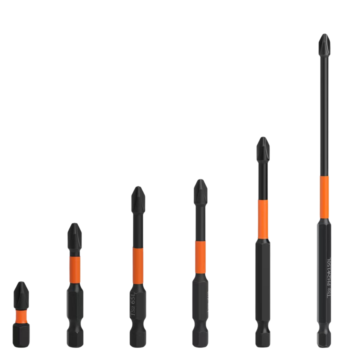 Набор универсальных магнитных бит MagneticBit 6 шт. Оранжевый (2811)