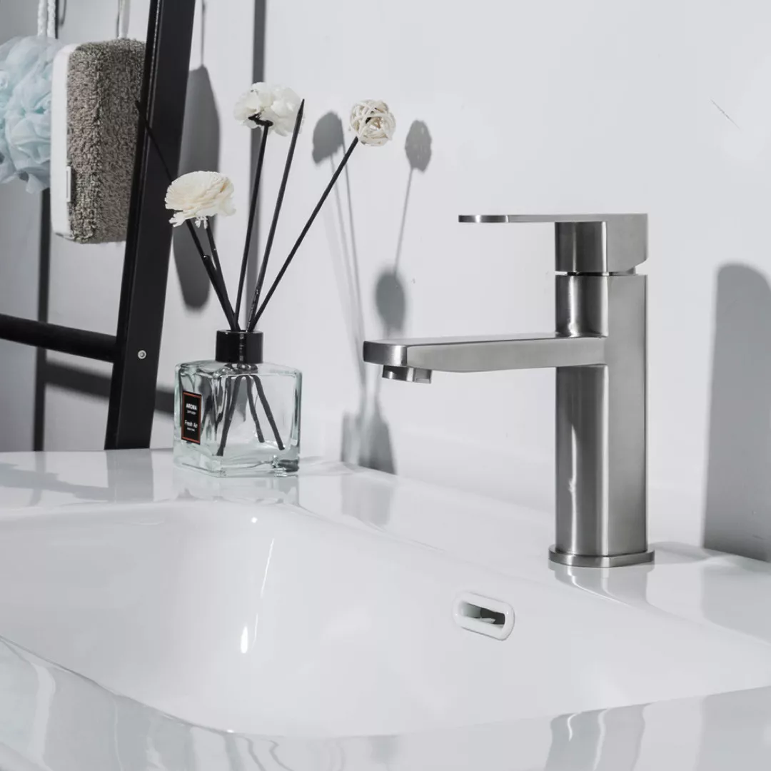 Смеситель для умывальника Frap F10805 Сатин (1035783) - фото 2 Смеситель для умывальника Frap F10805 Сатин (1035783) - фото 2