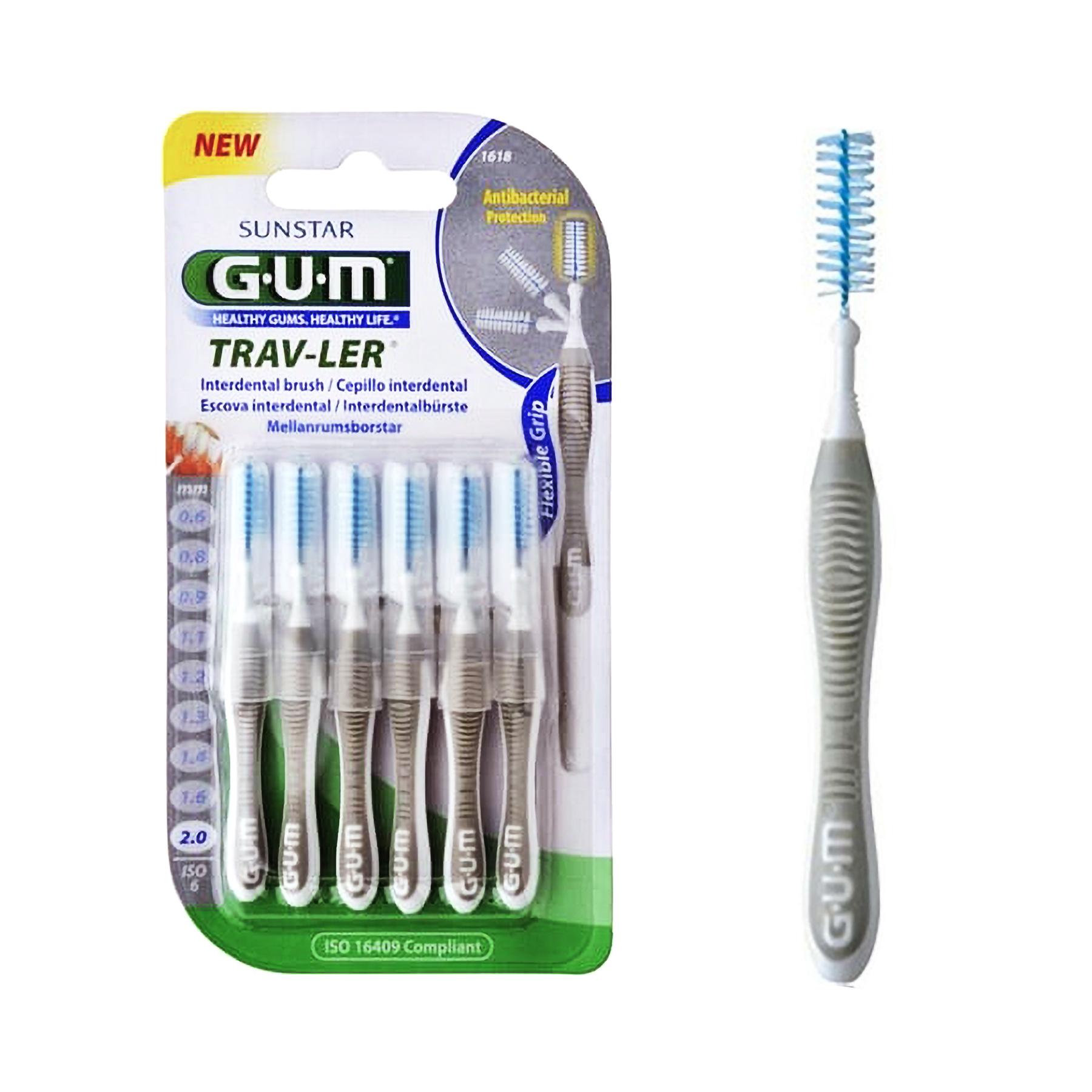 Межзубные щетки GUM TravLer 2,0 мм - фото 1