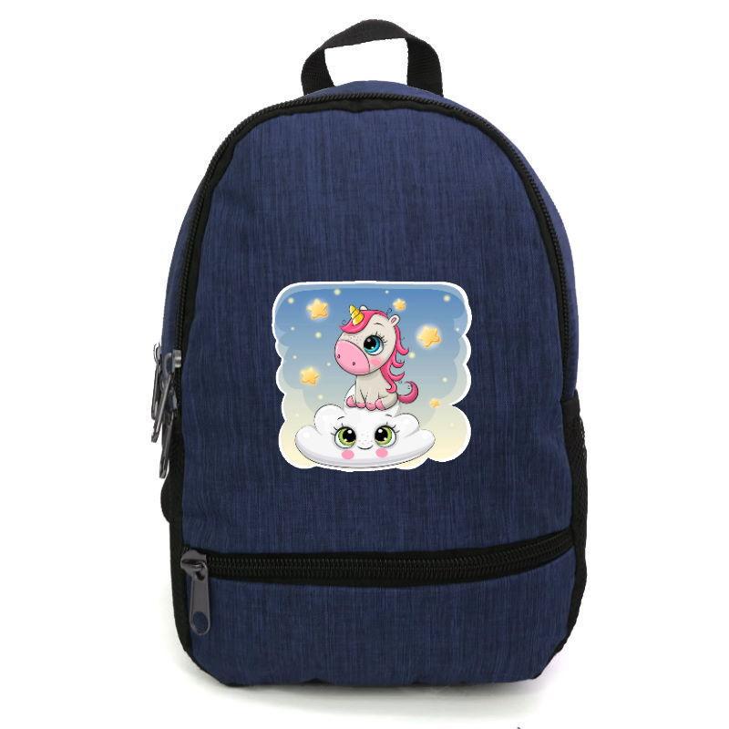 Школьный рюкзак детский Cappuccino Toys с принтом Unicorn EDN-0029 12,5 л Синий (1369989247)