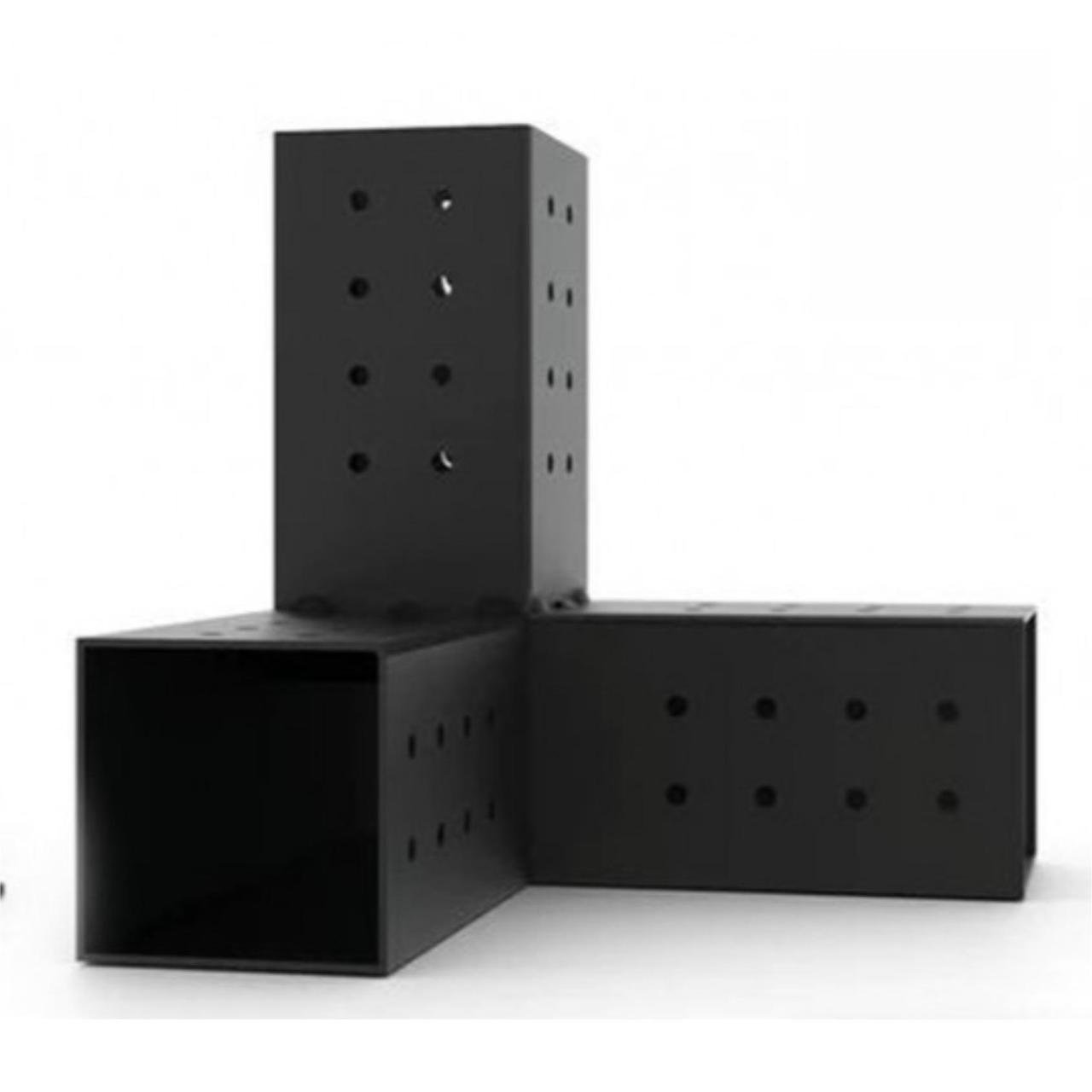 Тройник угловой для бруса 100х100 мм Черный