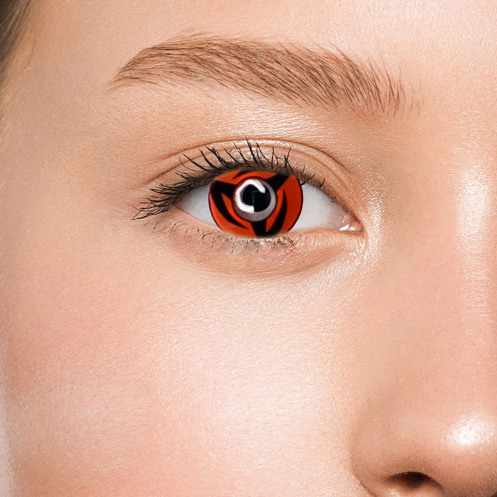 Контактные линзы красные Elite Lens Шаринган Какаши +0,00 14,5 мм 2 шт. Красный (25906415)