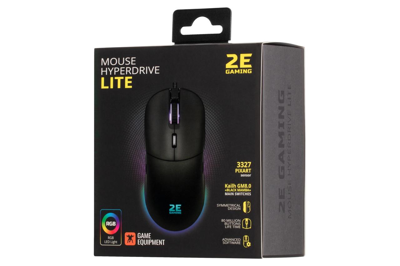 Миша ігрова провідна 2E Gaming HyperDrive Lite RGB Чорний (iz15831) - фото 3