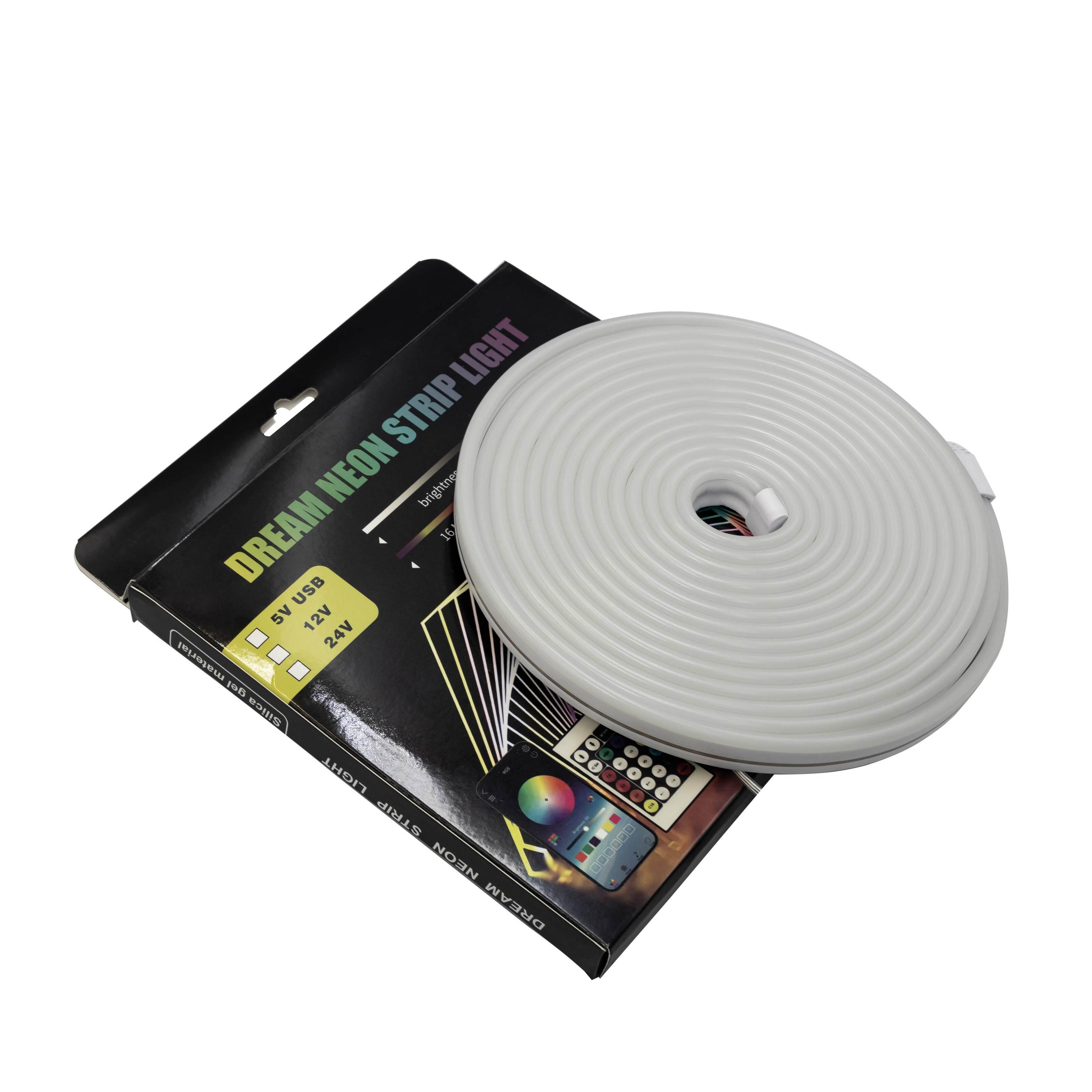 Світлодіодна стрічка неонова Prolum RGB Full Color готовий набір 5V 6x16 5 м Різнокольоровий (28522818)