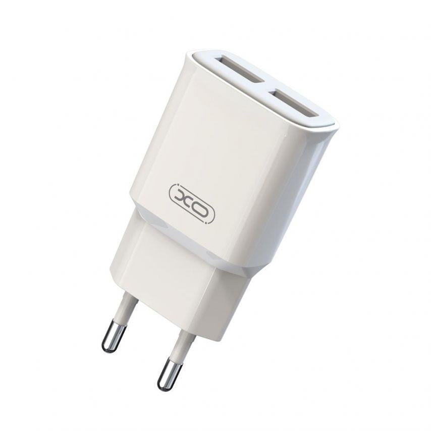 Адаптер Xo L92C 2 USB/2.4A/Data Cable USB to Type-C White - фото 2