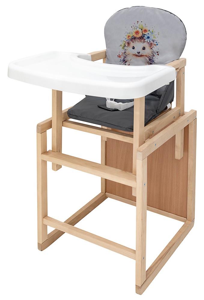 Стульчик-трансформер детский для кормления Babyroom Пеппи-230 eko деревянный 47х50х93 см Дерево/Графит (150-7-680997)