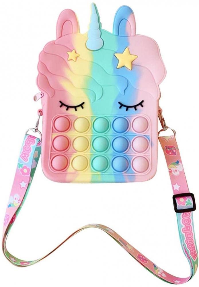 Сумка-антистрес Pop It Єдиноріг Різнокольоровий (22255)
