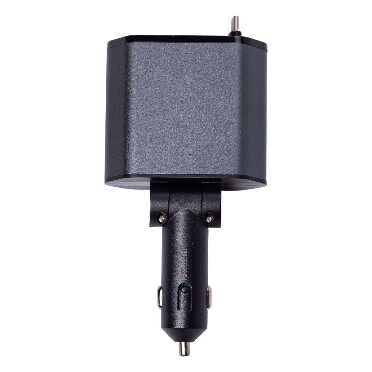 Зарядний пристрій Starry Sky з висувними кабелями і портами USB-A/USB-C (6831) Зарядний пристрій Starry Sky з висувними кабелями і портами USB-A/USB-C (6831)