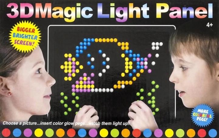 Дитяча оптична мозаїка 3D Magic Light Panel з планшетом та 180 кольорових фішок (2134436795)