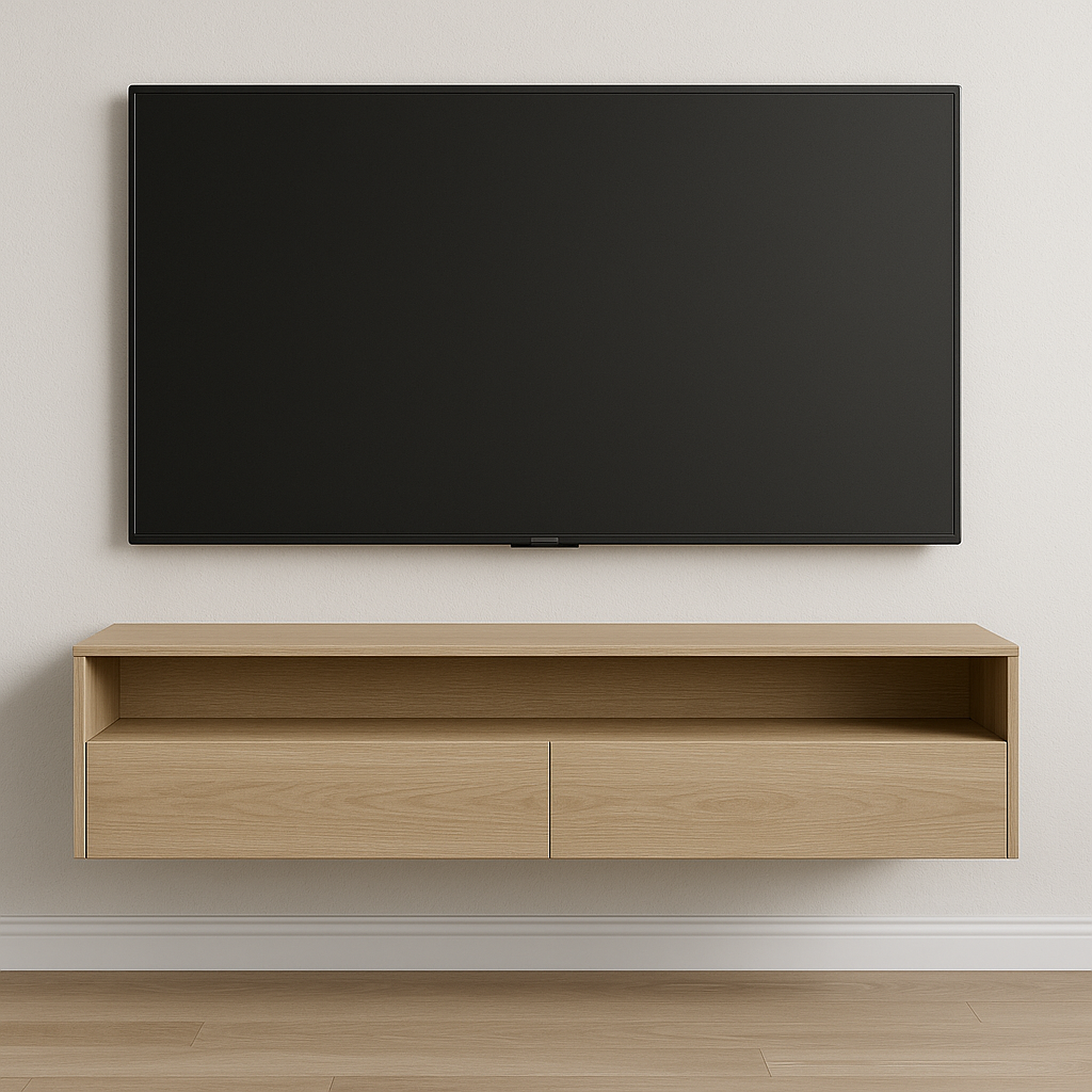 Тумба для ТВ навісна №10 40x150x35 см Дуб Сонома світлий Тумба для ТВ навісна №10 40x150x35 см Дуб Сонома світлий
