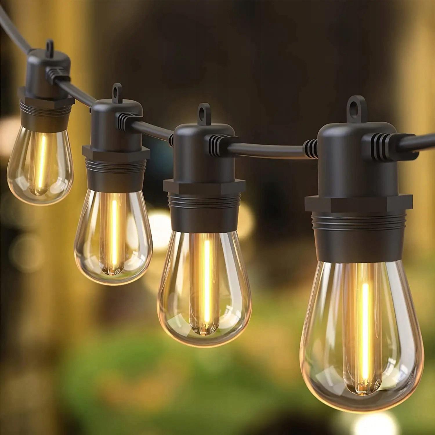 Гирлянда солнечная SuperLED Soli 15 м 15 сменных LED-лампочек E27 IP44 Теплый Белый свет (10496)