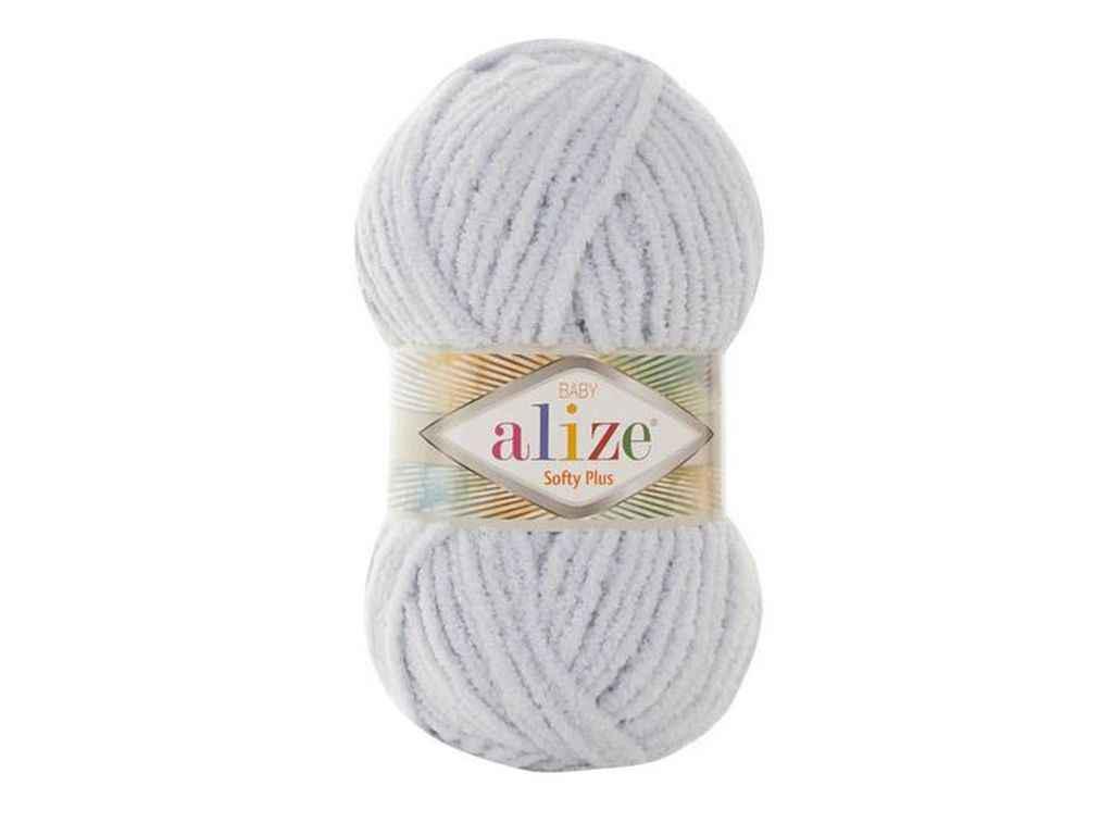 Пряжа Alize Softy Plus 100% микрополиэстер 100 г 120 м 5 шт. цвет 500 Светло-серый (969544)