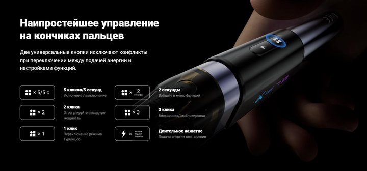 Электронная сигарета многоразовая Elf Bar ElfX Pro 1200 mAh 3 мл Black - фото 4