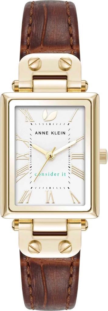 Наручные часы женские Anne Klein AK/5152SVBN с серебристым циферблатом и кожаным ремешком